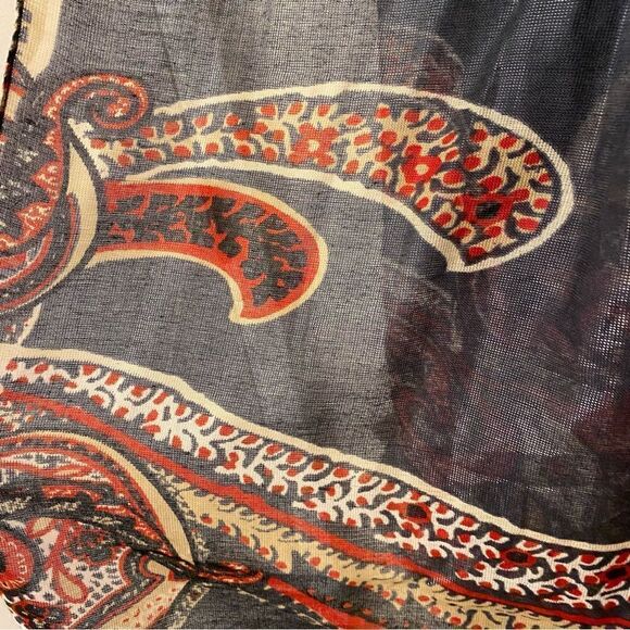 Black colorful metallic thread semi sheer lightweight scarf silky wrap pashmina - Picture 9 of 9